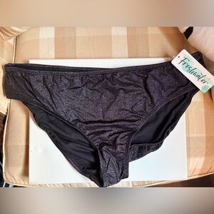 Kohl’s Freshwater Black - Shimmery Bikini Bottom XXL 20 2X